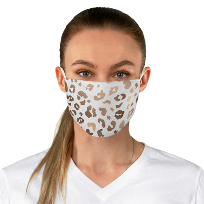 Elegant Leopard Print Fabric Face Mask