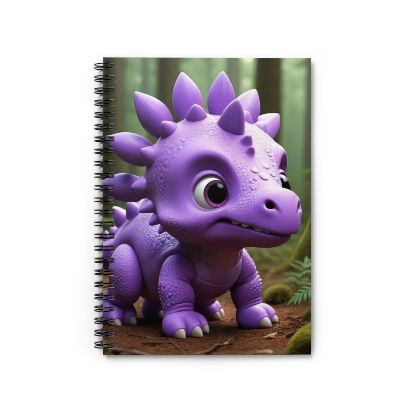 Groovy Grape Dinosaur Spiral Notebook - Ruled Line