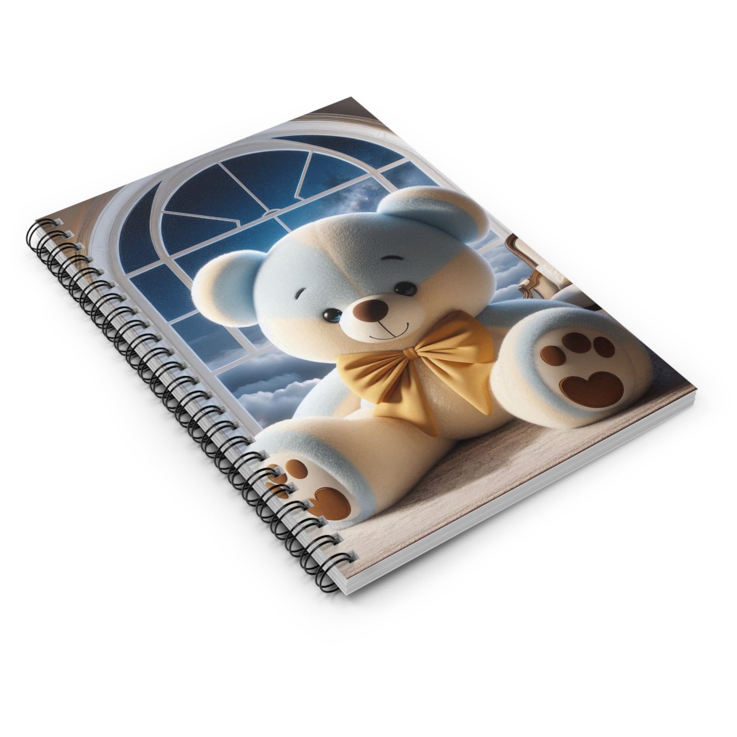 Cute Teddy Bear Spiral Notebook - Ruled Line