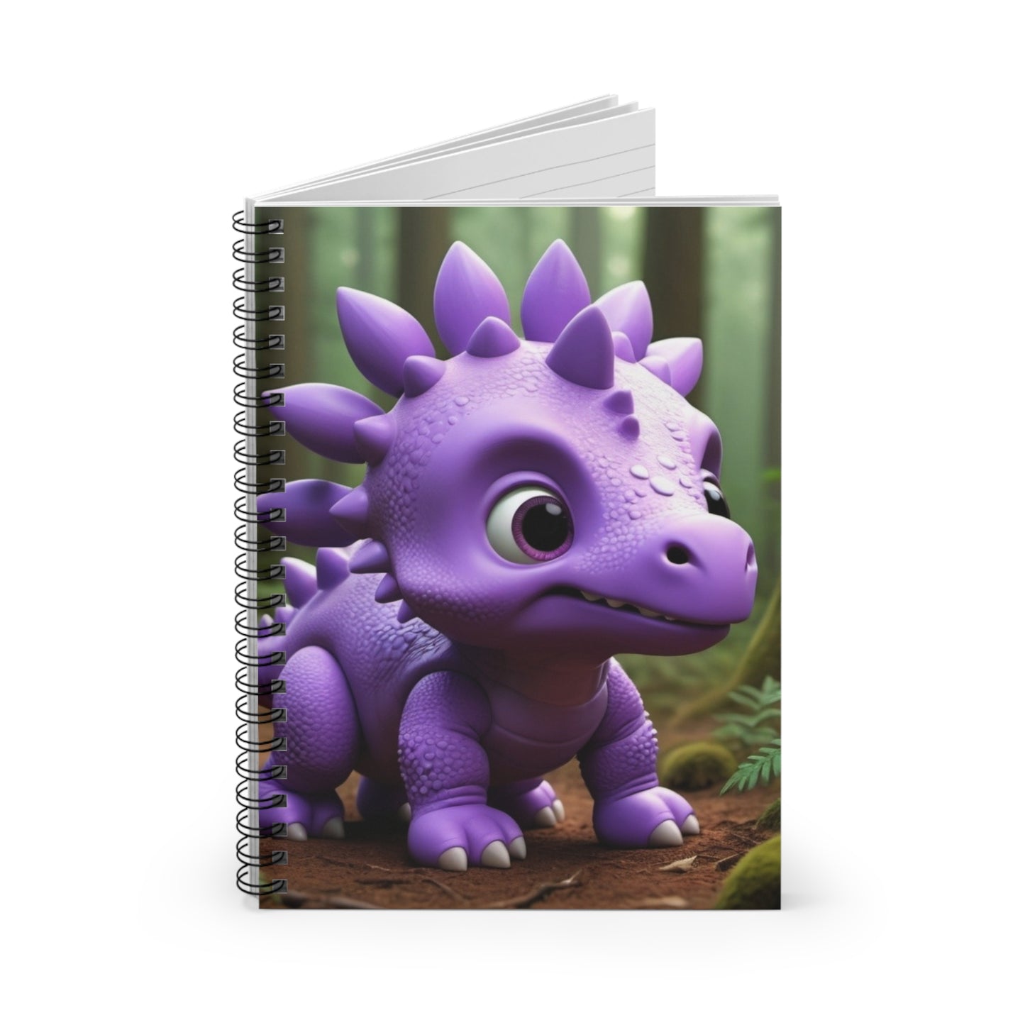 Groovy Grape Dinosaur Spiral Notebook - Ruled Line