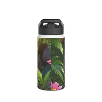 Pink Tyrannosaurus Stainless Steel Water Bottle, Standard Lid