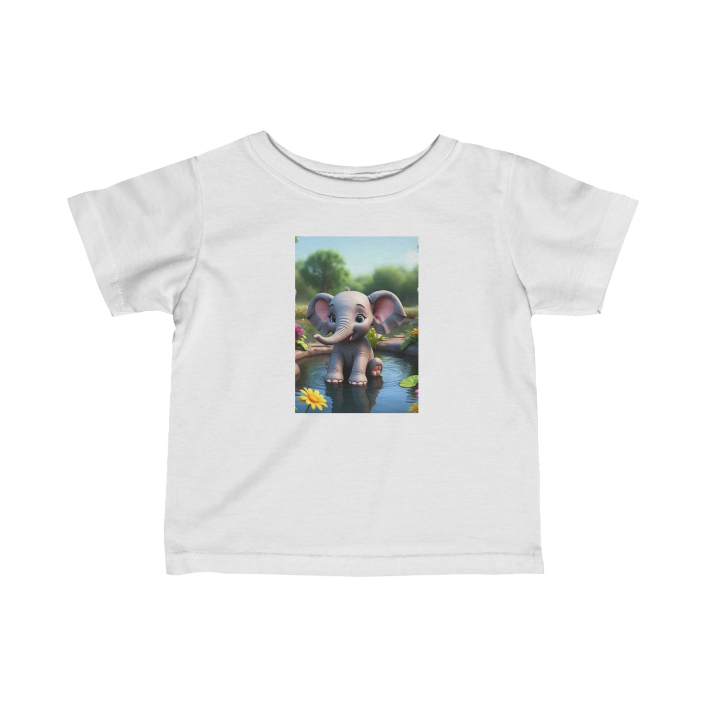 Infant Fine Jersey Tee with Elelphant