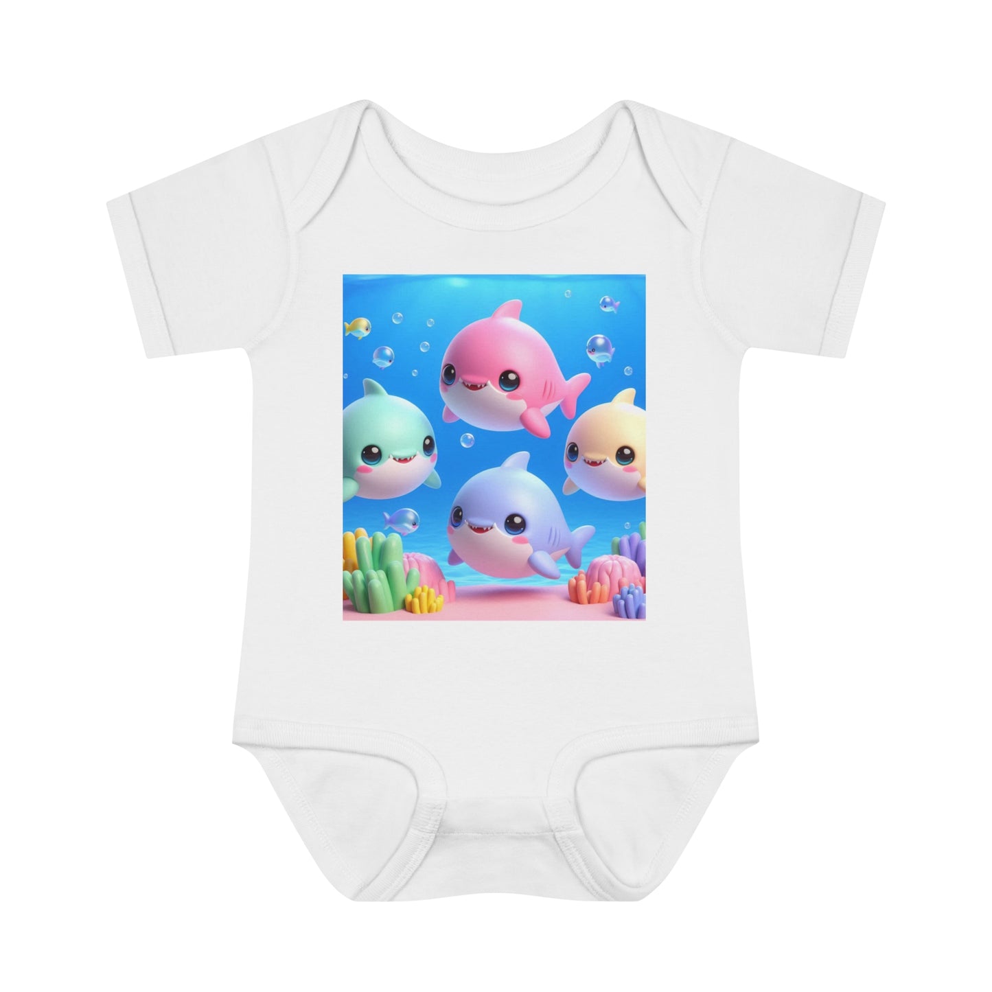 Infant Baby Rib Bodysuit - Baby Shark