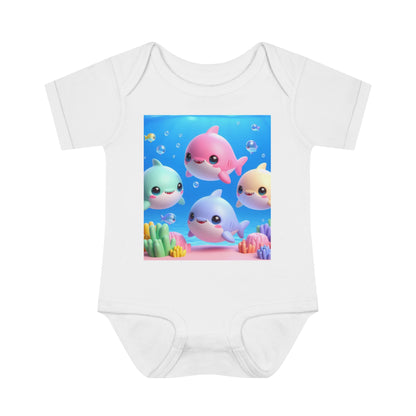 Infant Baby Rib Bodysuit - Baby Shark