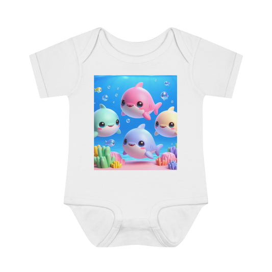 Infant Baby Rib Bodysuit - Baby Shark