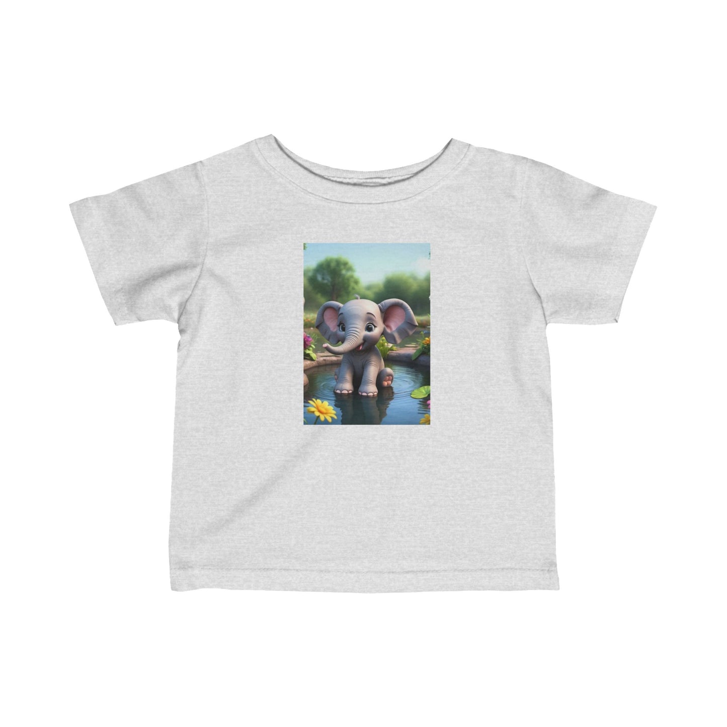 Infant Fine Jersey Tee with Elelphant