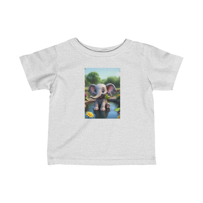 Infant Fine Jersey Tee with Elelphant