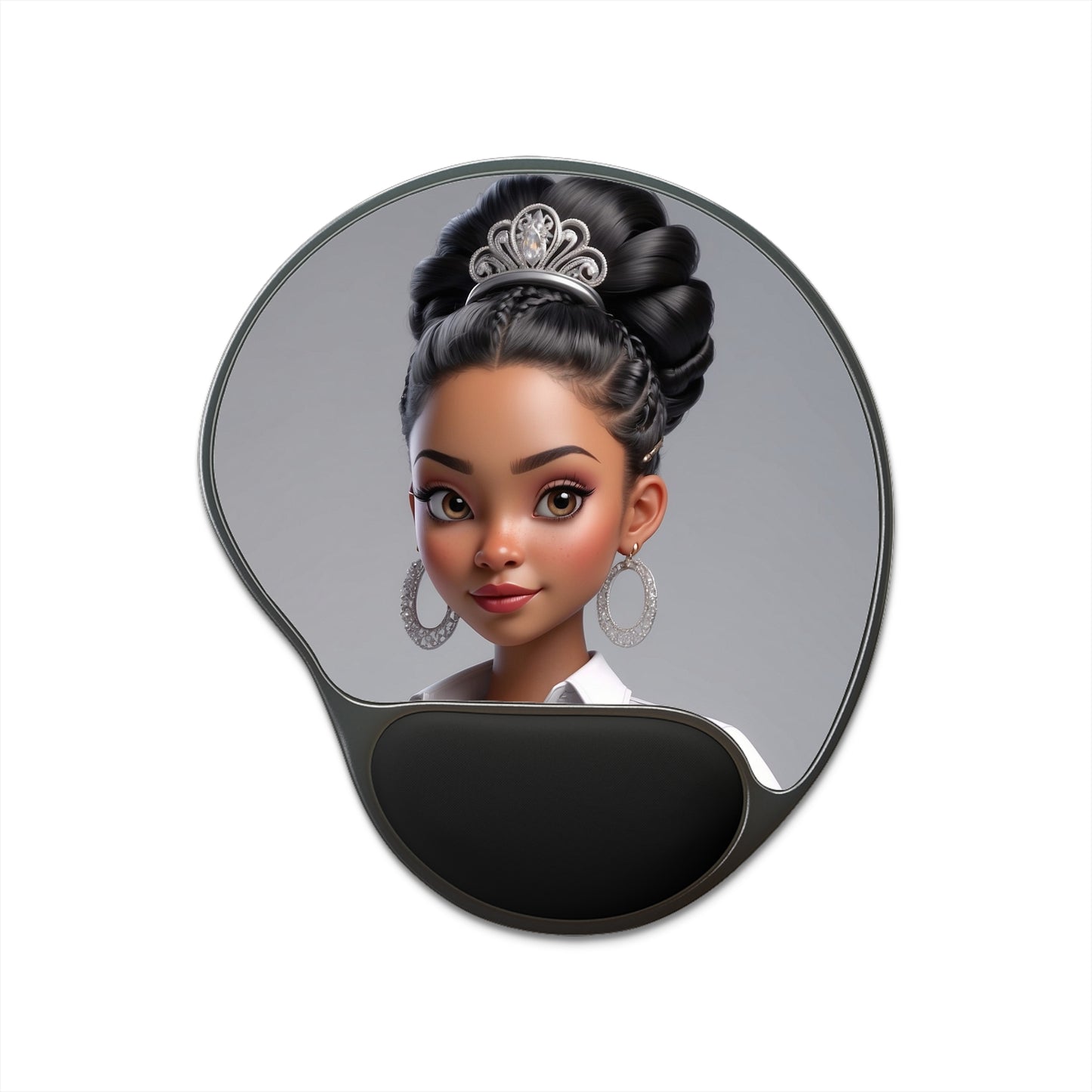 Beautiful Black Girl Mouse Pad With Wrist Rest