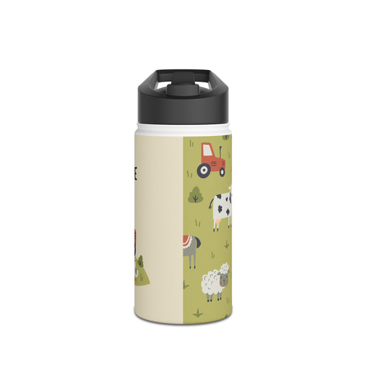 Farm Life Stainless Steel Water Bottle, Standard Lid