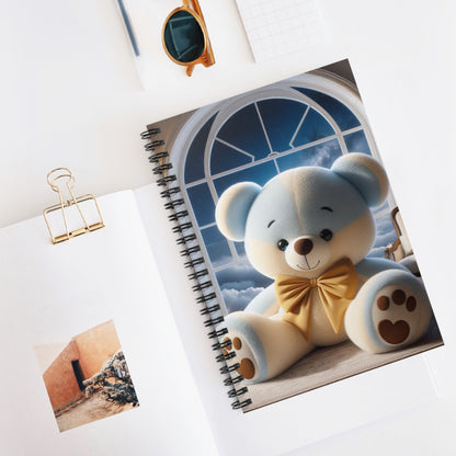 Cute Teddy Bear Spiral Notebook - Ruled Line