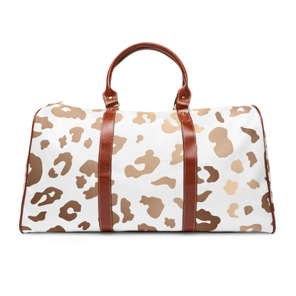 Elegant Leopard Print Waterproof Travel Bag