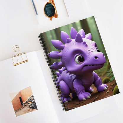 Groovy Grape Dinosaur Spiral Notebook - Ruled Line