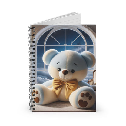 Cute Teddy Bear Spiral Notebook - Ruled Line