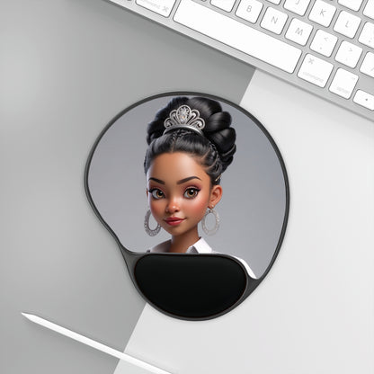 Beautiful Black Girl Mouse Pad With Wrist Rest