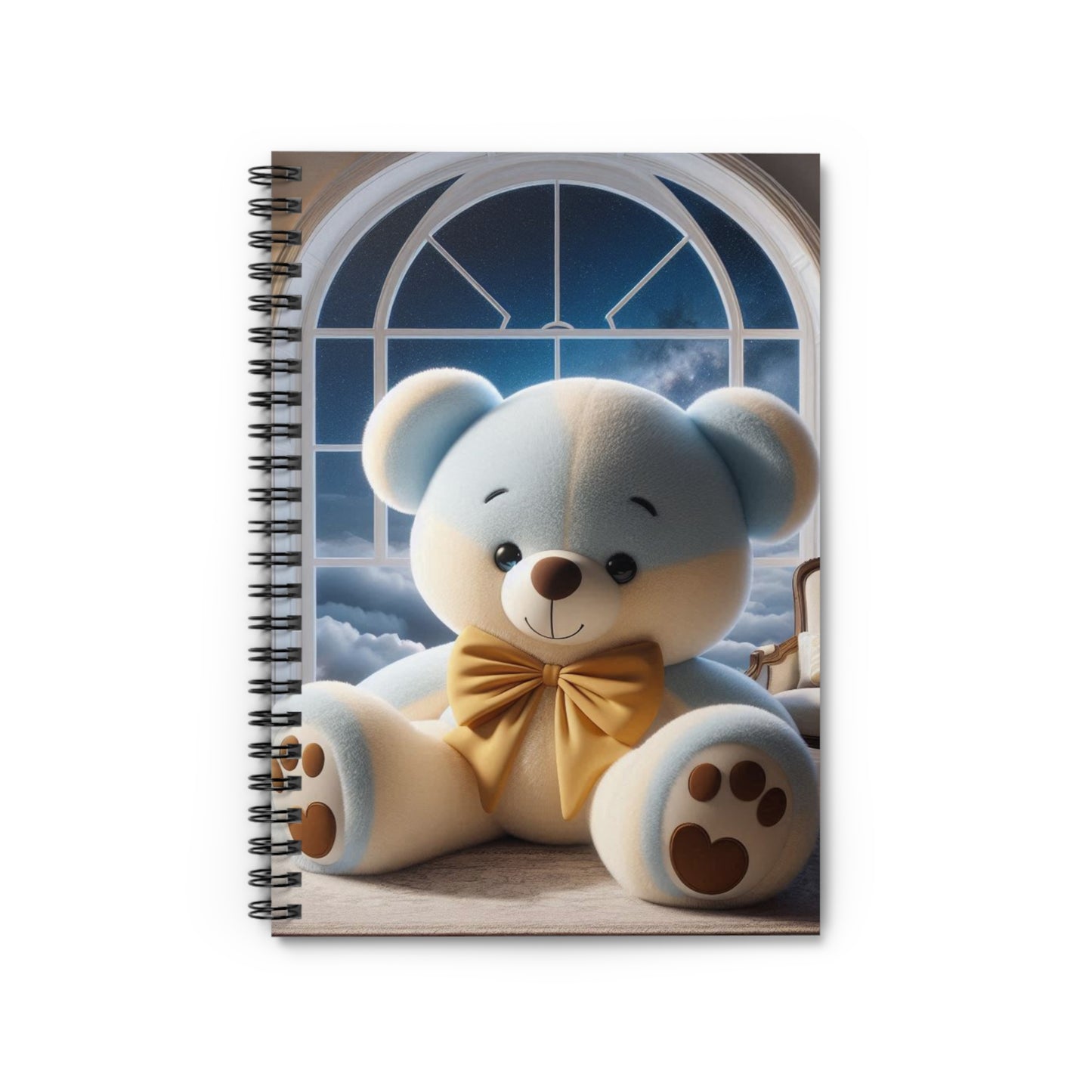 Cute Teddy Bear Spiral Notebook - Ruled Line