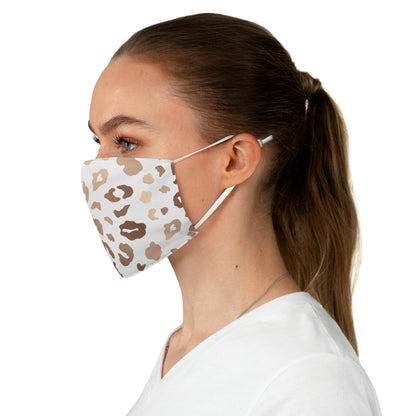 Elegant Leopard Print Fabric Face Mask